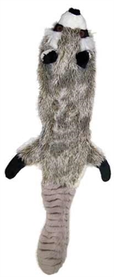 Skinneeez Forest Series Dog Toy Raccoon Gray Mini