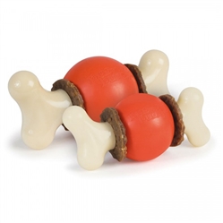 Sportsmen Bouncy Bone™ Dog Chew Toy w/ Rawhide Treats