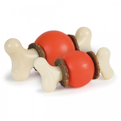 Sportsmen Bouncy Bone™ Dog Chew Toy w/ Rawhide Treats