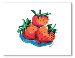 Three Strawberries