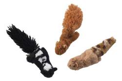 Skinneeez Forest Creatures Cat Toy With Catnip Assorted 4.75 In