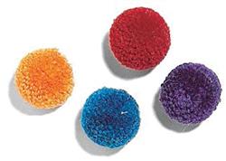 Spot Wool Pom Poms Cat Toy With Catnip Assorted 1.5 In 4 Pack