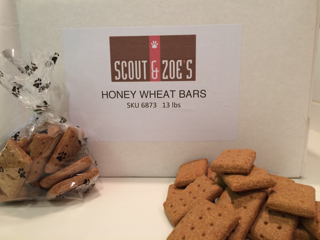 Honey Wheat Bars BULK Dog Treats (13 lbs)