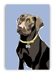 Labradore, Chocolate - Fridge Magnet