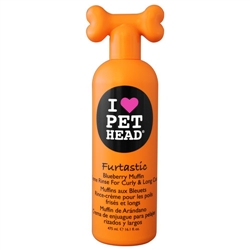 Pet Head Furtastic Crème Rinse for long & Curly Coats - 16.1 oz Blueberry Muffin