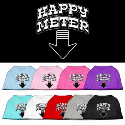 Happy Meter Screen Printed Dog Shirt