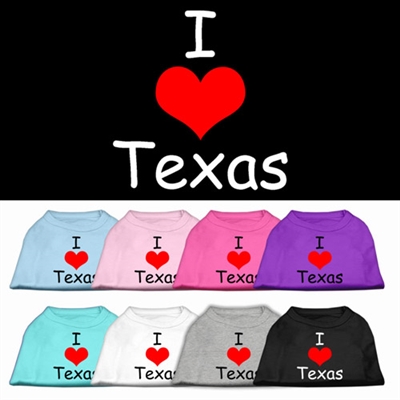 I Love Texas Screen Print Shirt