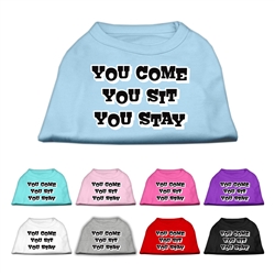 You Come, You Sit, You Stay Screen Print Shirt