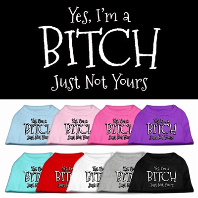 Yes I'm a Bitch Just Not Yours Screen Print