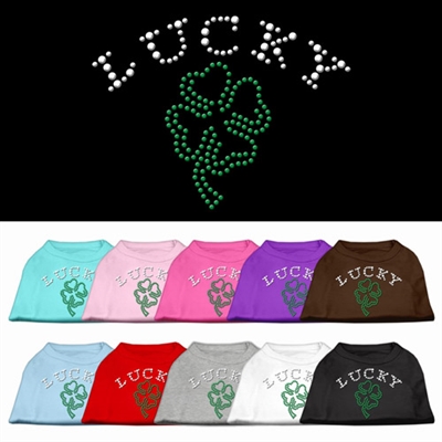 Four Leaf Clover Outline Rhinestone Shirts