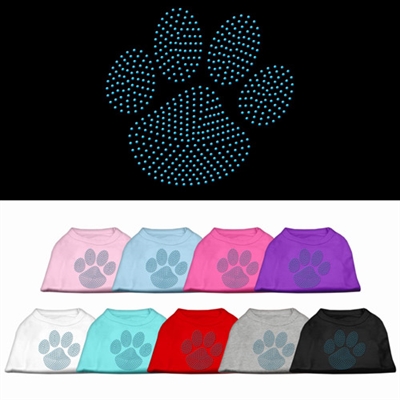 Blue Paw Rhinestud Shirt