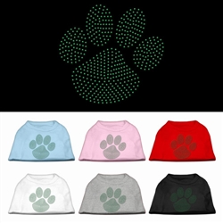 Green Paw Rhinestud Shirts