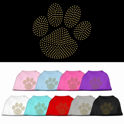 Gold Paw Rhinestud Shirt