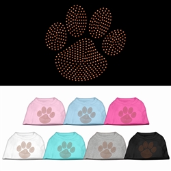 Orange Paw Rhinestud Shirts