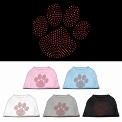 Red Paw Rhinestud Shirts