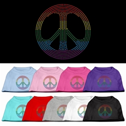 Rhinestone Rainbow Pride and Peace Sign Shirts
