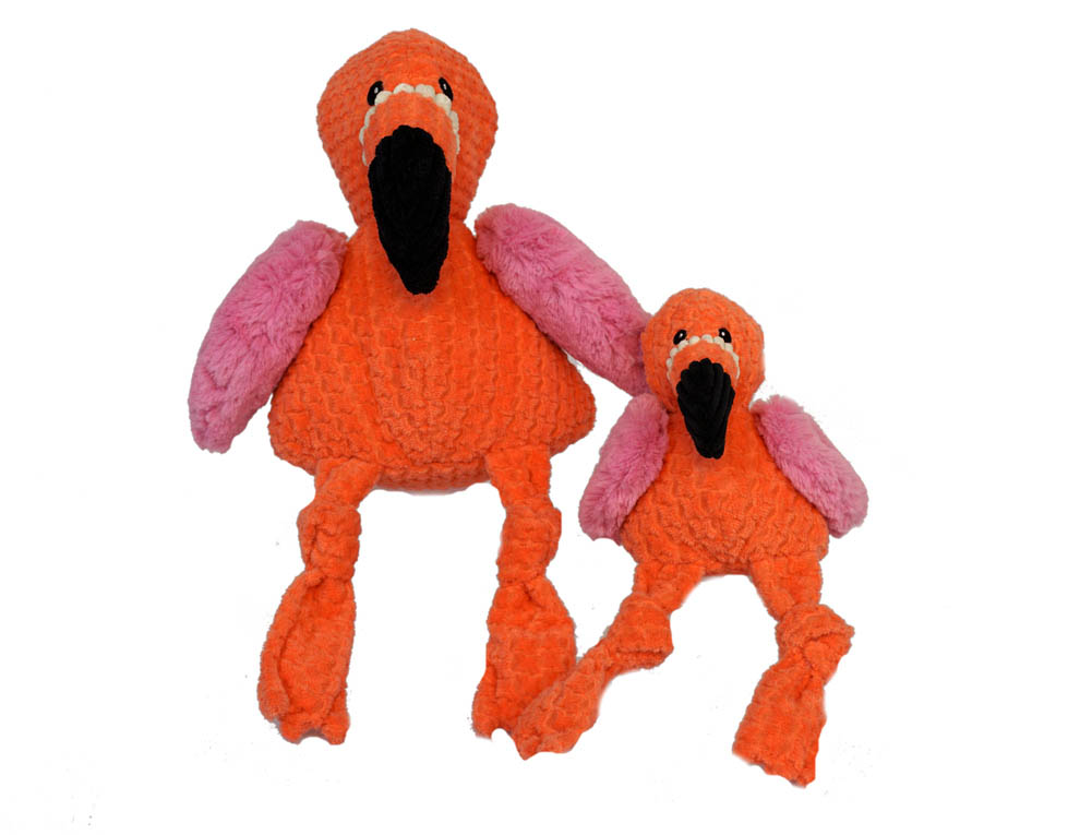 Plush Durable Corduroy Flamingo Knottie