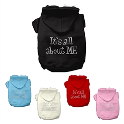 It's All About Me Rhinestone Hoodies