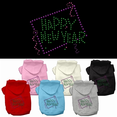 Happy New Year Rhinestone Hoodies