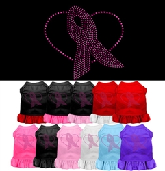 Pink Ribbon Breast Cancer Awareness Rhinestone Dress