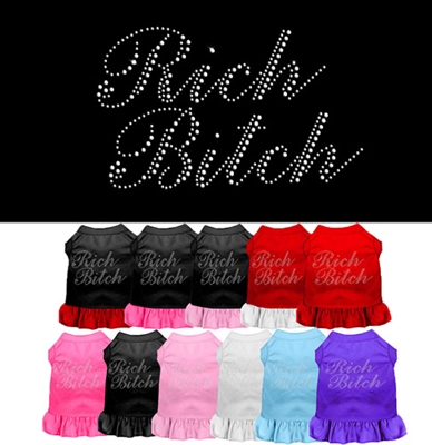 Rhinestone Rich Bitch Dress