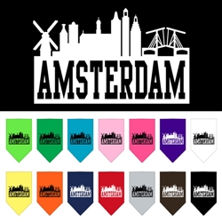 Amsterdam Skyline Screen Print Bandana