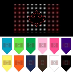 Canadian Flag Rhinestone Bandana