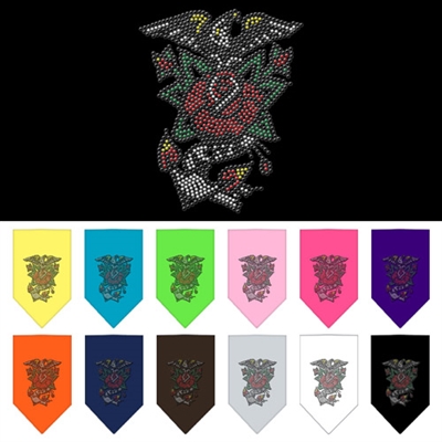 Eagle Rose Rhinestone Bandana
