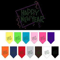 Happy New Year Rhinestone Bandana
