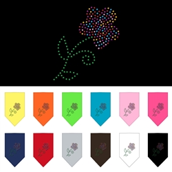 Multi Flower Rhinestone Bandana