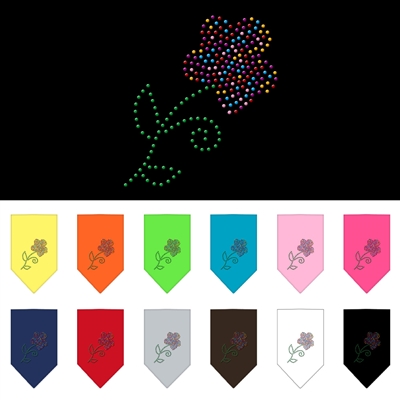 Multi Flower Rhinestone Bandana