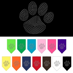 Paw Clear Rhinestone Bandana