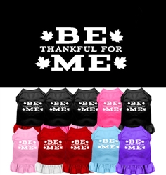 Be Thankful for Me Thanksgiving Screen Print Dress