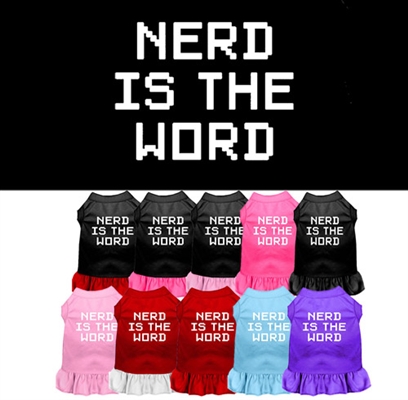 Nerd is the Word Screen Print Dress