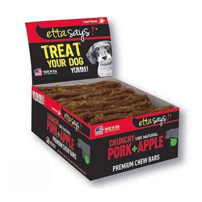 Premium Crunchy - Bars - Pork and Apple - 12 per box - sold as display box only - Note individual units not UPC labeled