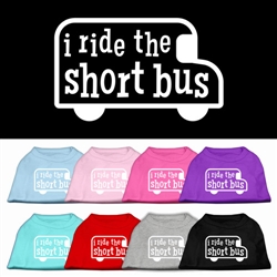 I ride the short bus Screen Print Shirt