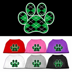 Argyle Paw Green Screen Print Shirt