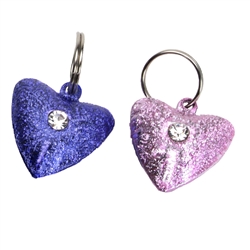 Heart-Shaped, Female Colors - Frosted Designer Cat Bells - 2 pack