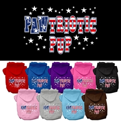 Pawtriotic Pup Screen Print Pet Hoodies