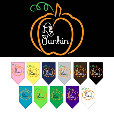 Lil Punkin Halloween Fall Screen Print Bandana