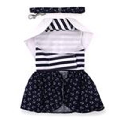 Nautical Dress Dress with Matching Leash & D-Ring