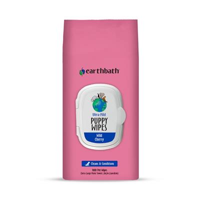 earthbath® Puppy Wipes (Wild Cherry Scent) - 100 ct