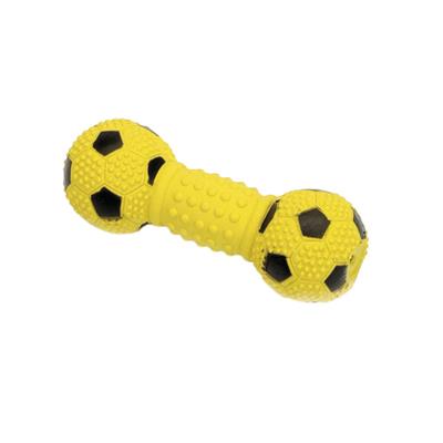 Rascals Latex Soccer Dumbbell Dog Toy Yellow 1ea/5.5 in