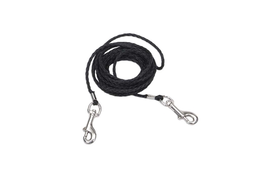 Coastal Poly Cat Tie Out Black 1-8 in x 10 ft