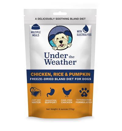 Rice, Chicken, & Pumpkin for Dogs - 7oz bags of meal mix by Under the Weather