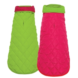 Pink/Lime Diamond Quilted Coats