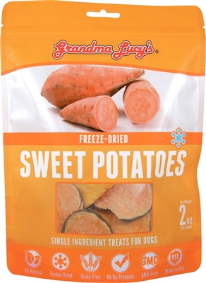 GRANDMA LUCYS DOG FREEZE DRIED SWEET POTATO TREAT 2 OZ.