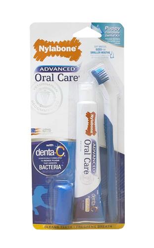 Nylabone Advanced Oral Care Senior Dog Dental Kit Bacon, 3 ct.