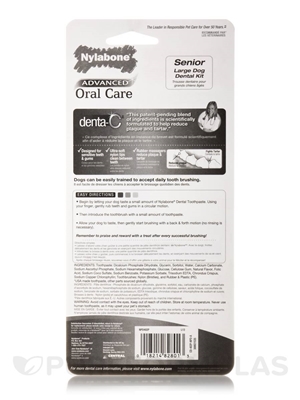 Nylabone Advanced Oral Care Senior Dog Dental Kit Bacon, 3 ct.