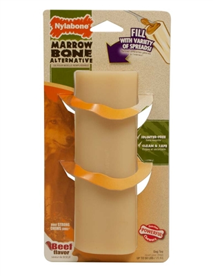 NYLABONE DURA CHEW ANIMAL PART ALTERNATIVE MARROW BEEF FLAVOR LARGE